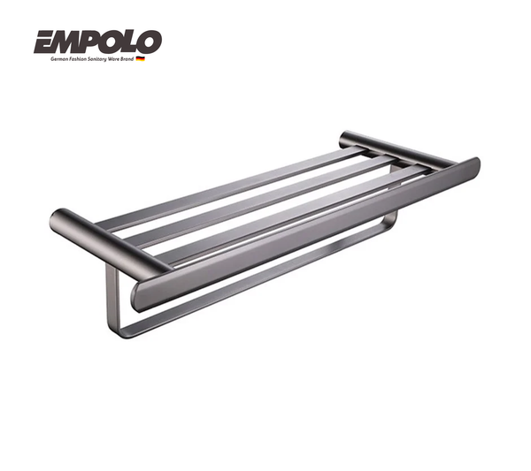 Double bath towel shelf -Brass - Gun metal