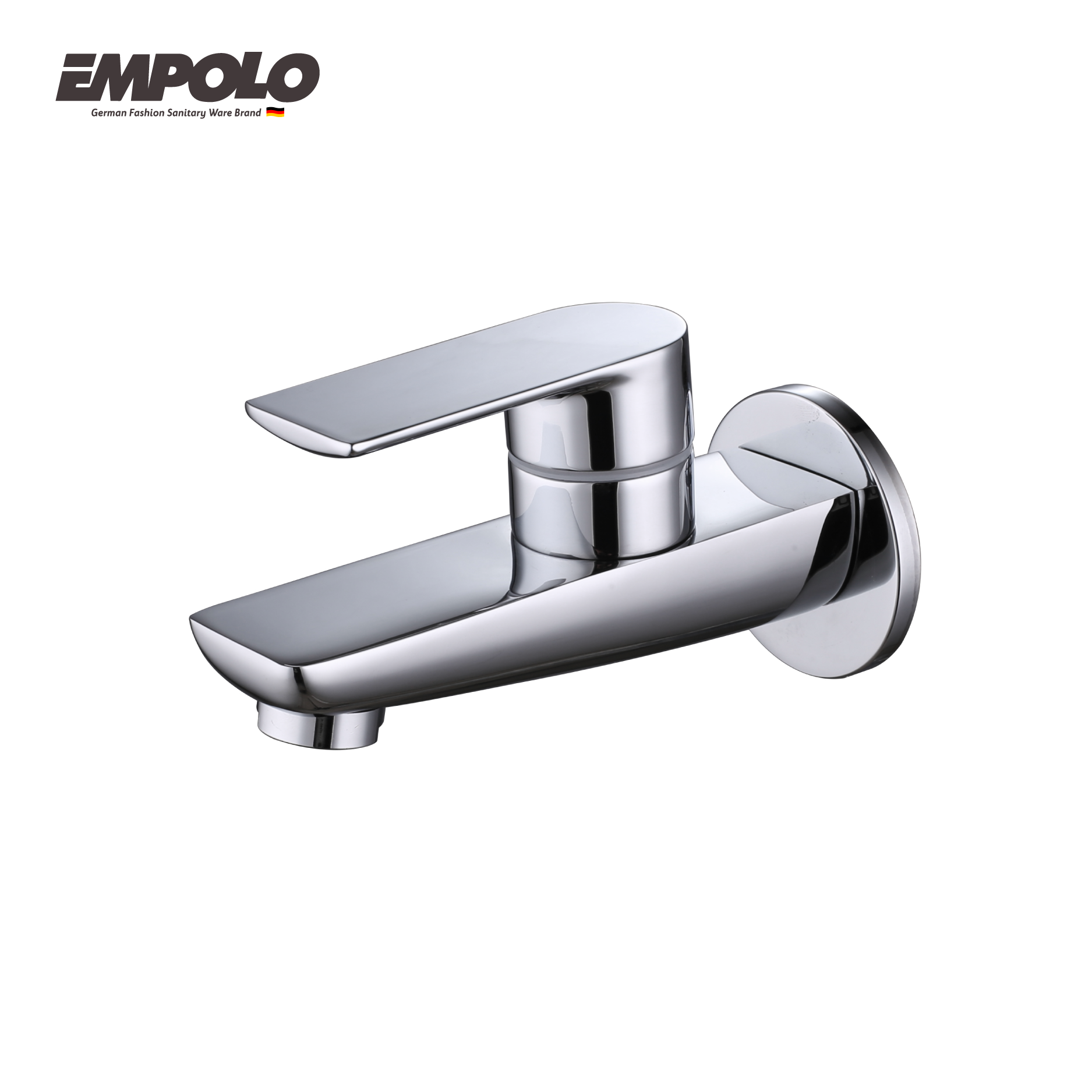 In-wall bib tap - Brass  - Chrome