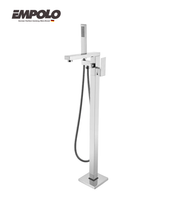 Floor mounted shower combination - Brass - Chrome