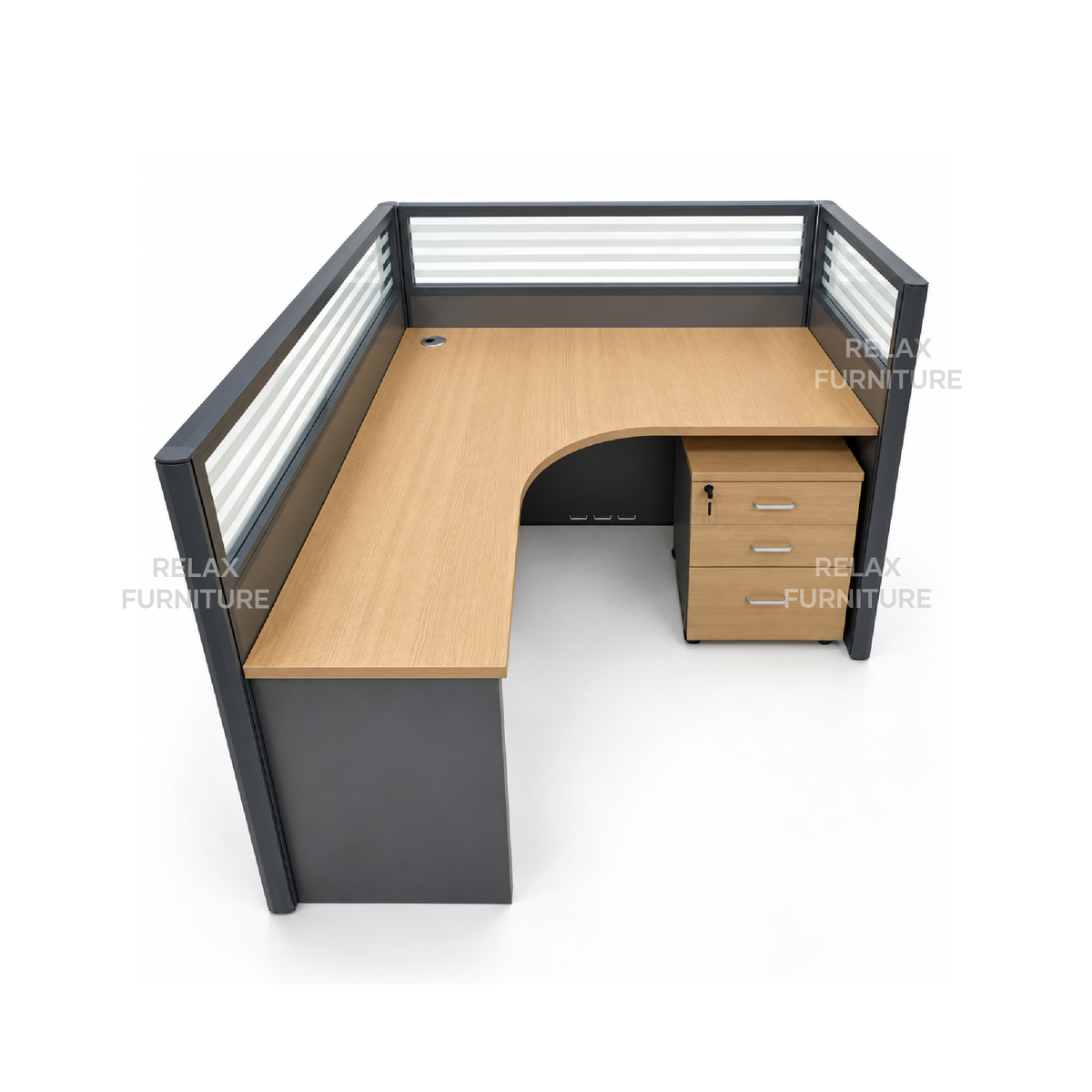 1 Person L-shaped Workstation