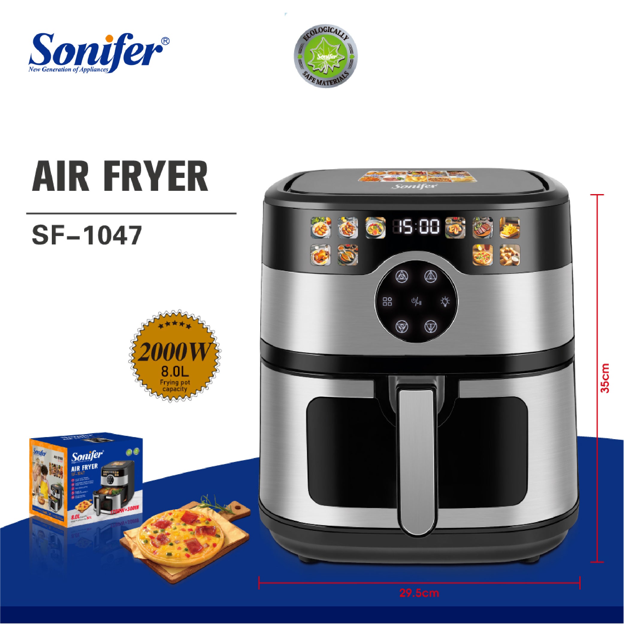 Sonifer - Air Fryer - 8L