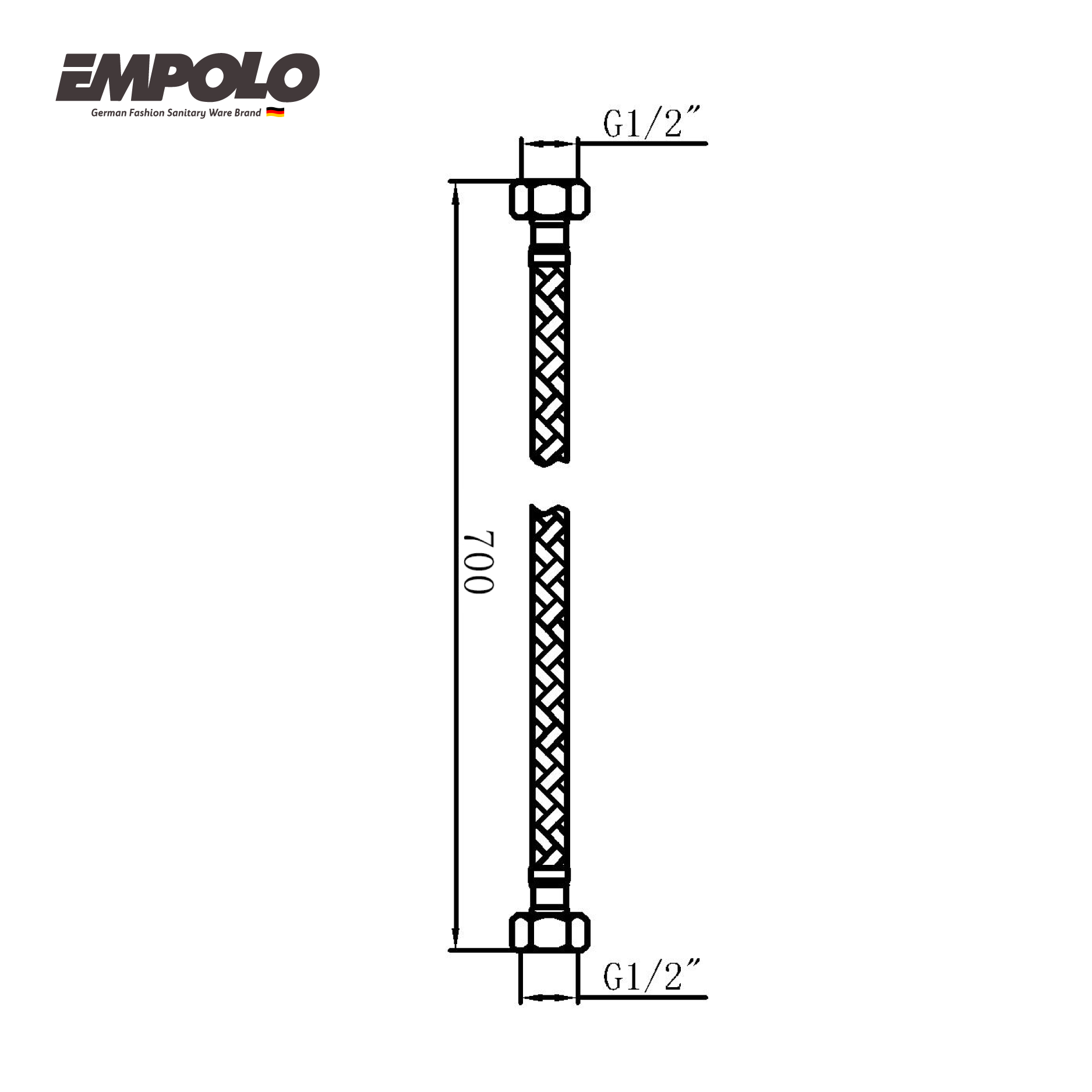 Double head pipe - SS - Chrome