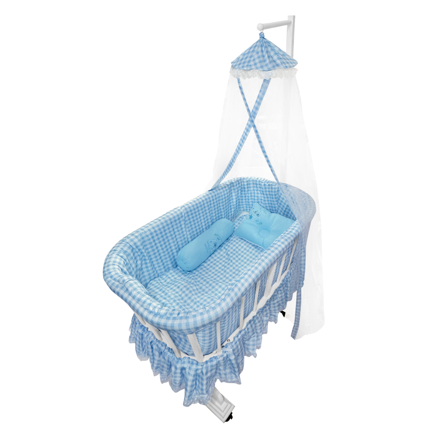 Baby crib with mosquito net