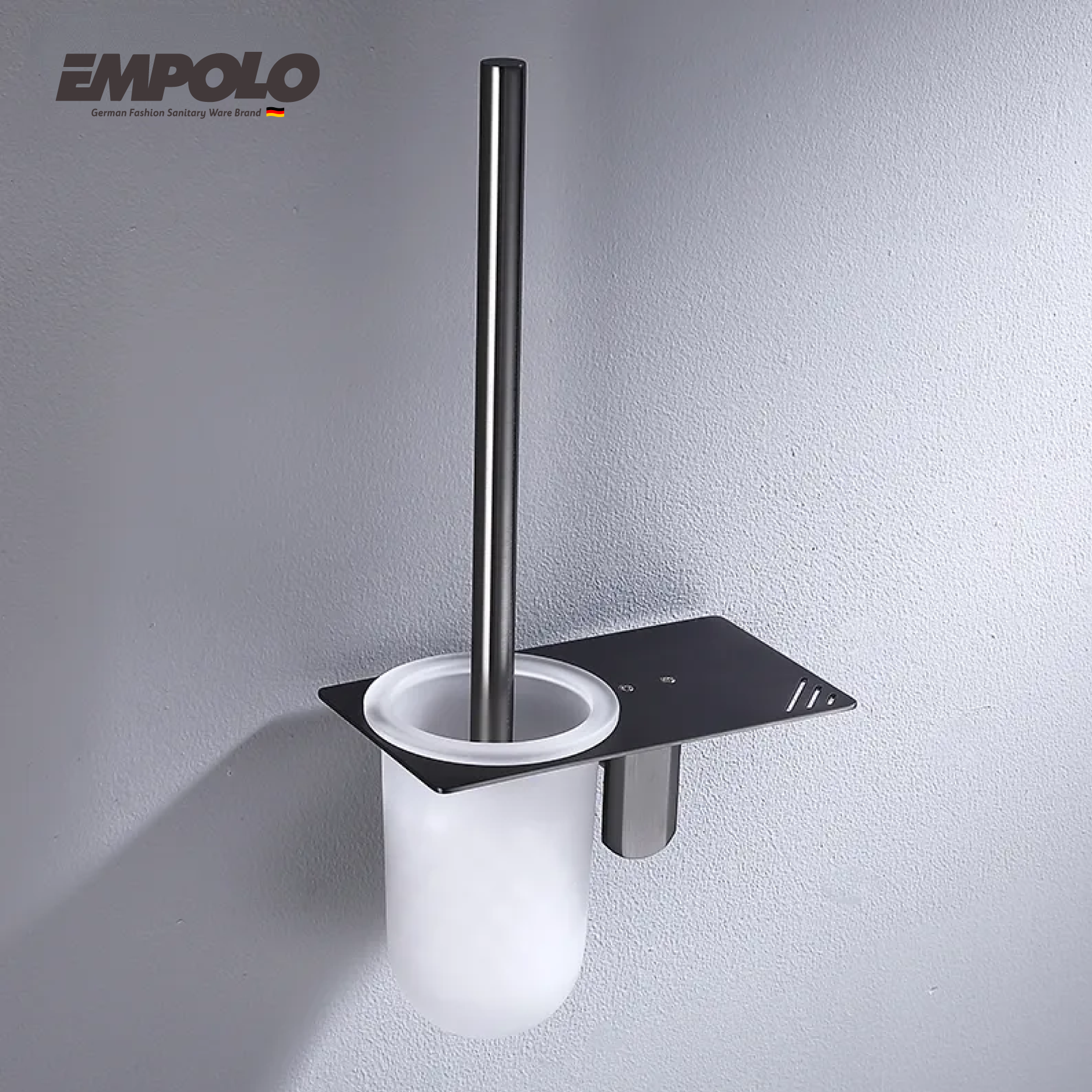 Toilet brush holder -Brass - Gun Metal