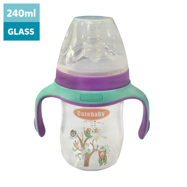 Extra wide mouth glass bottle - 240ml