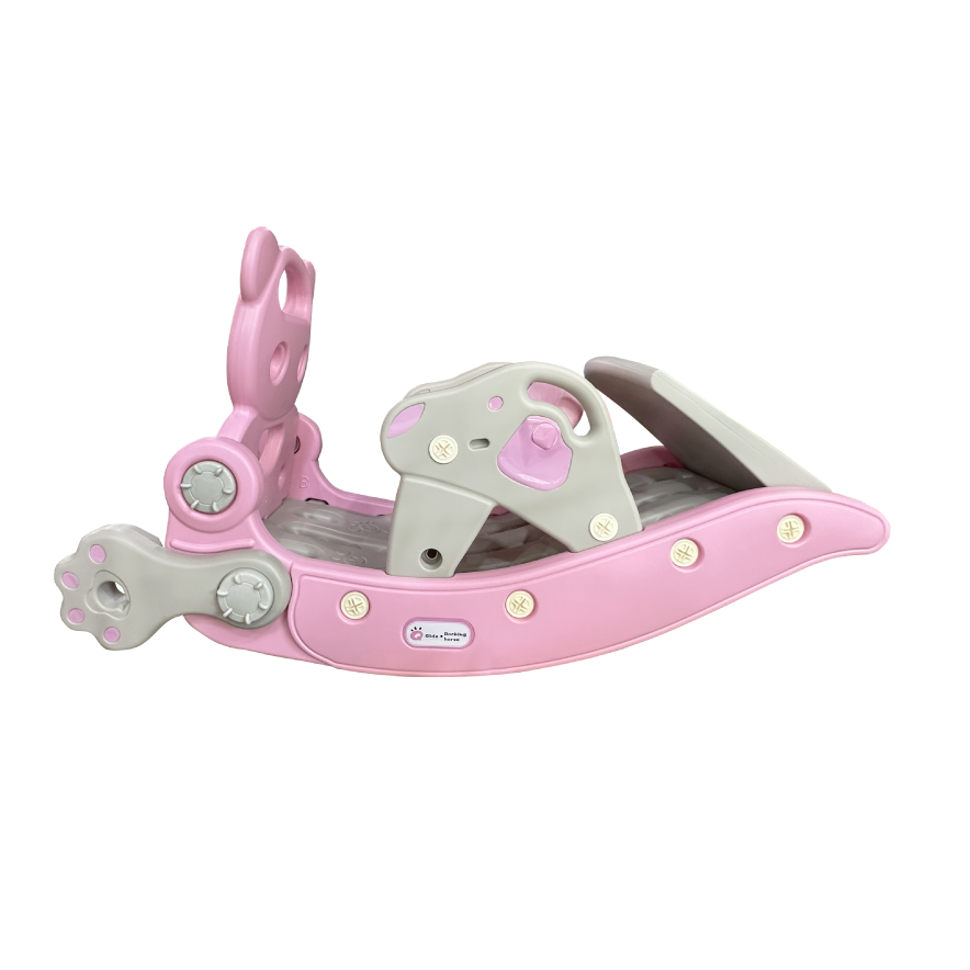 Convertible slide and rocker playset