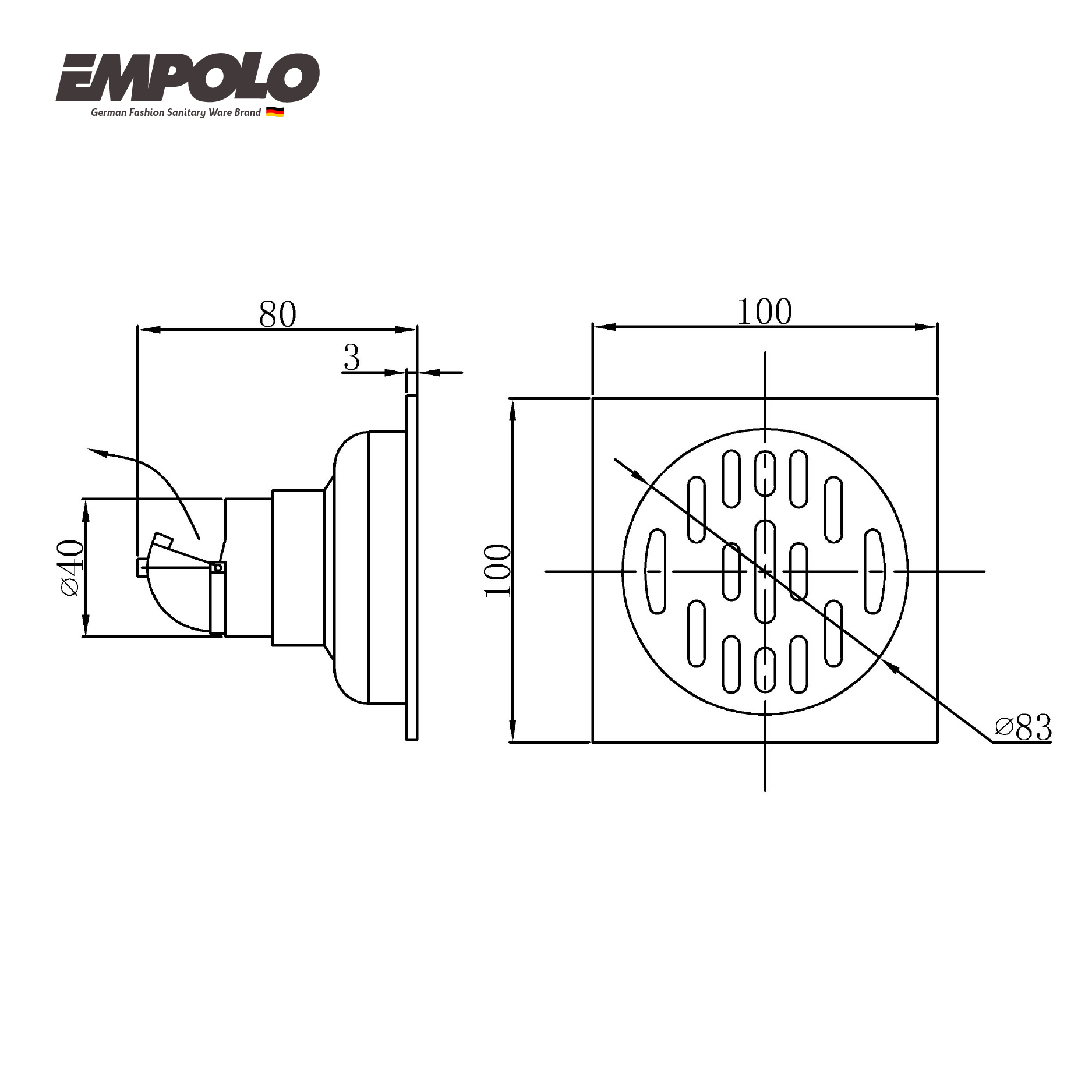 Floor drainer - SS - Chrome