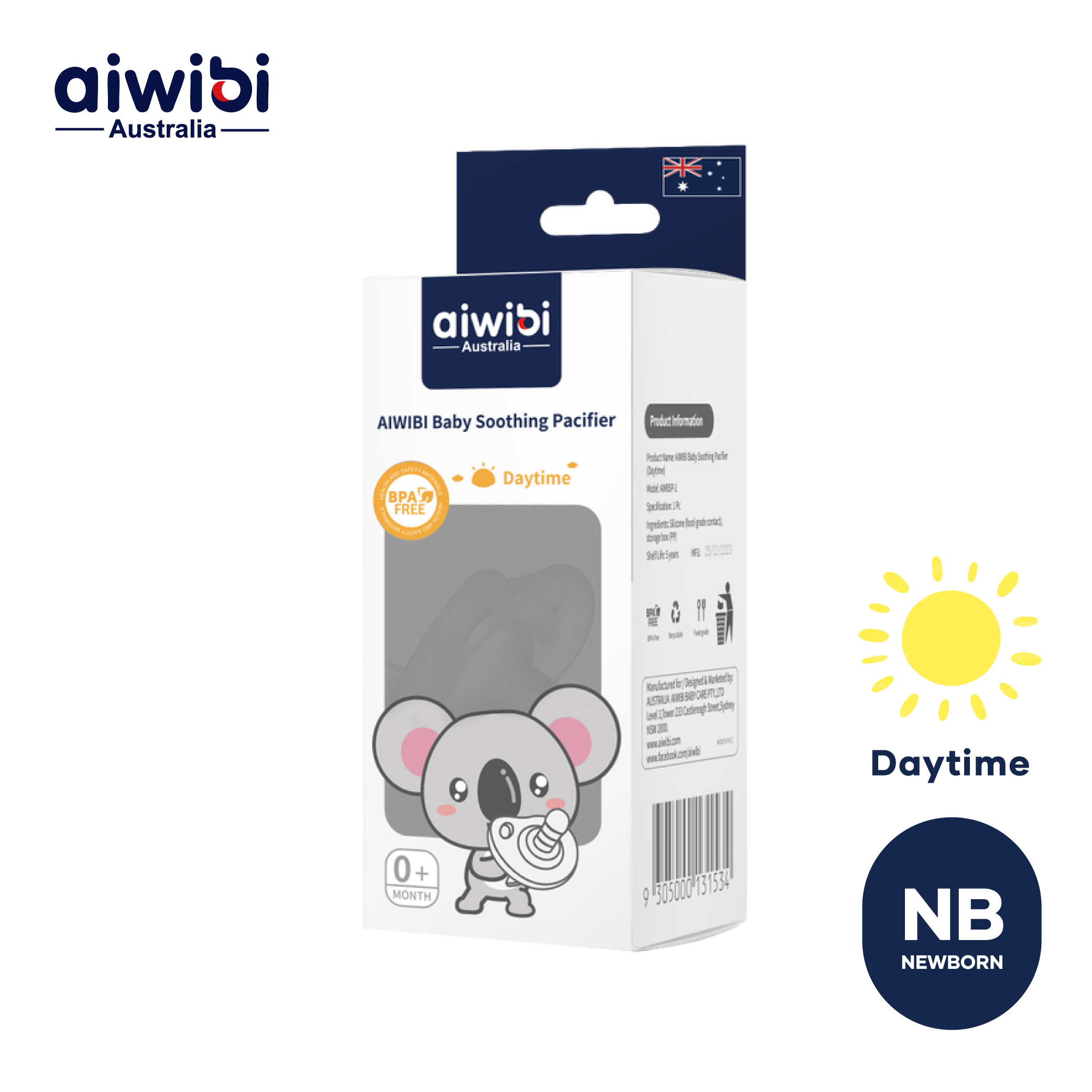 Aiwibi - Silicone Soothing Pacifier（Daytime)