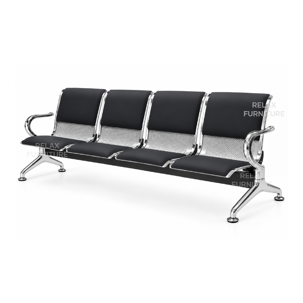 Bench chair 4 seater - Steel