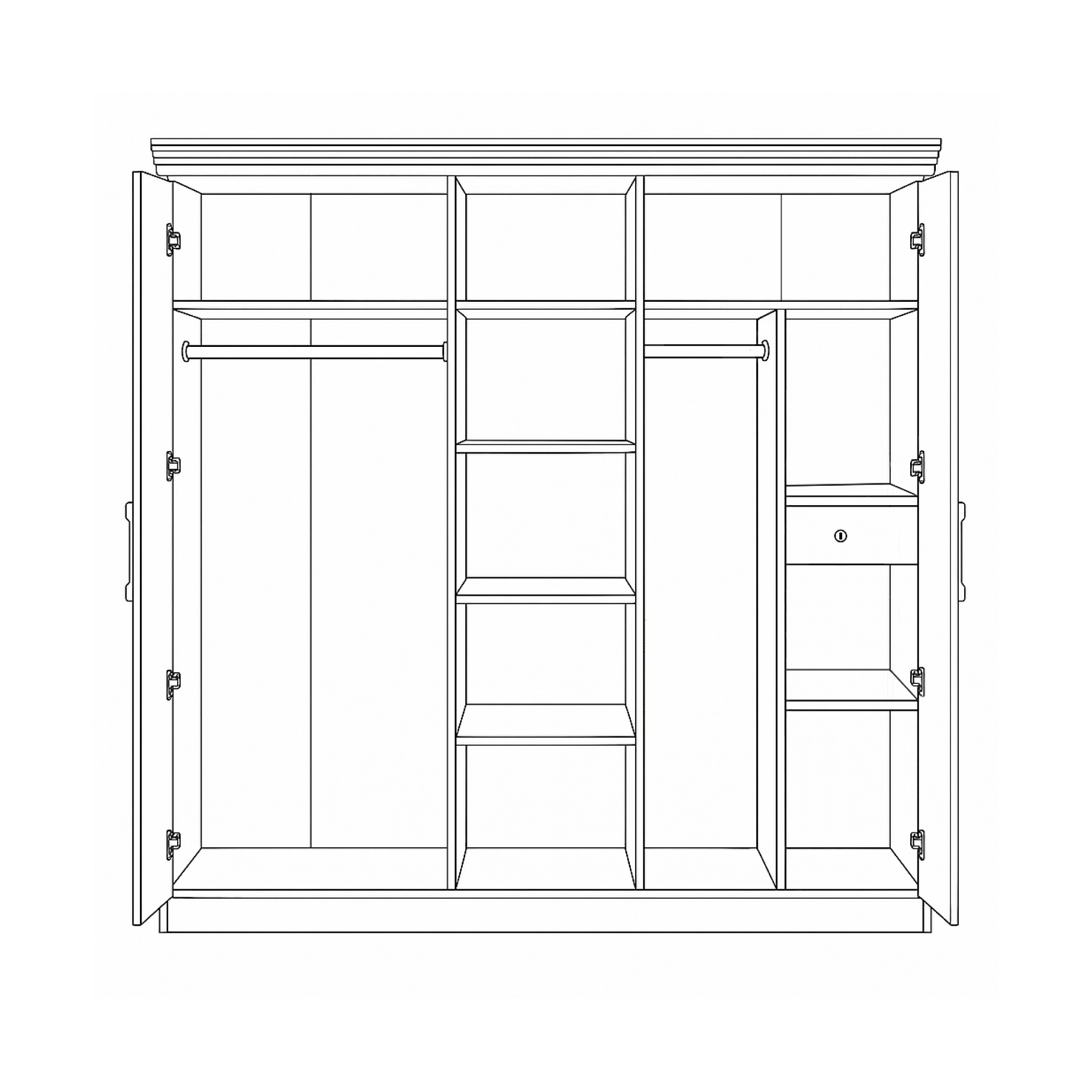 Glossy 5 / 4 wardrobe