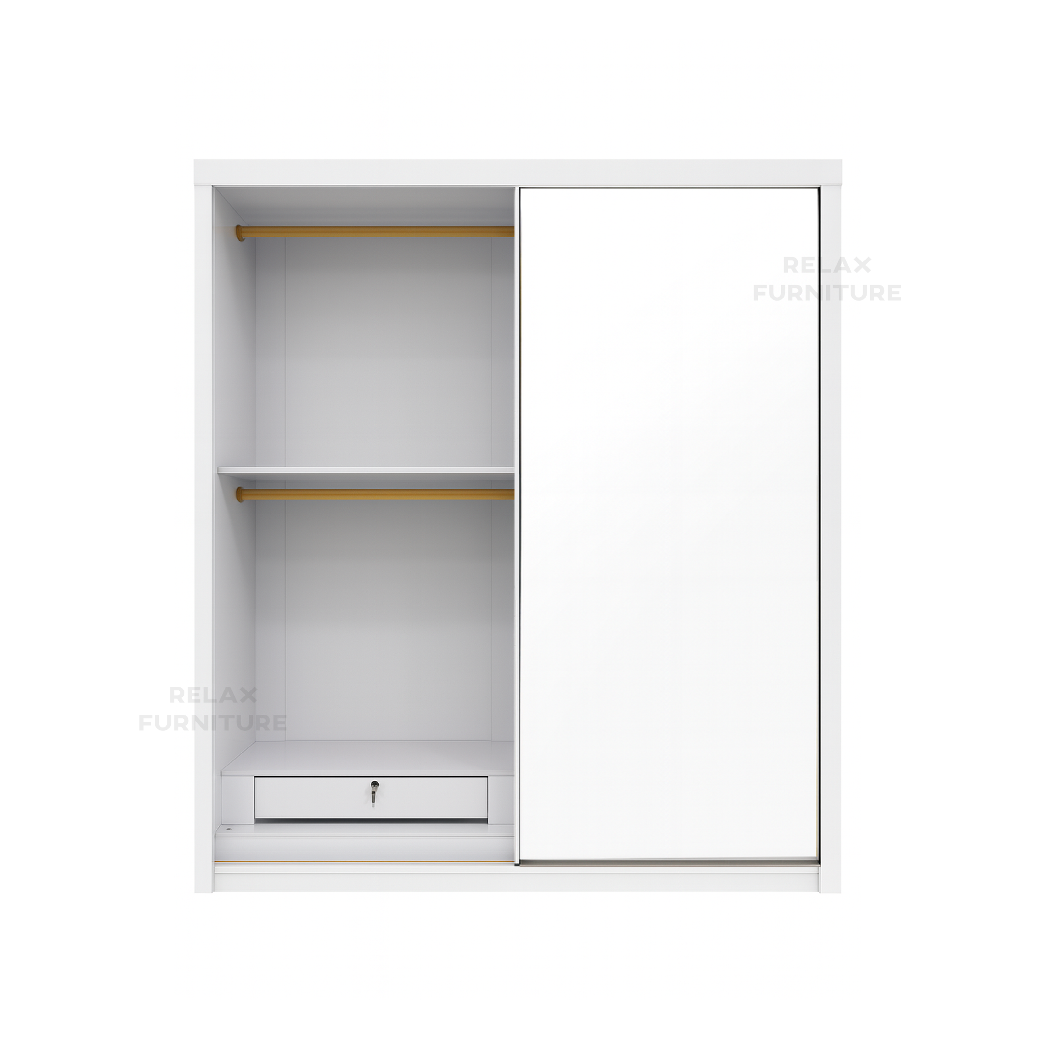 2 Door sliding wardrobe with mirror (2m)