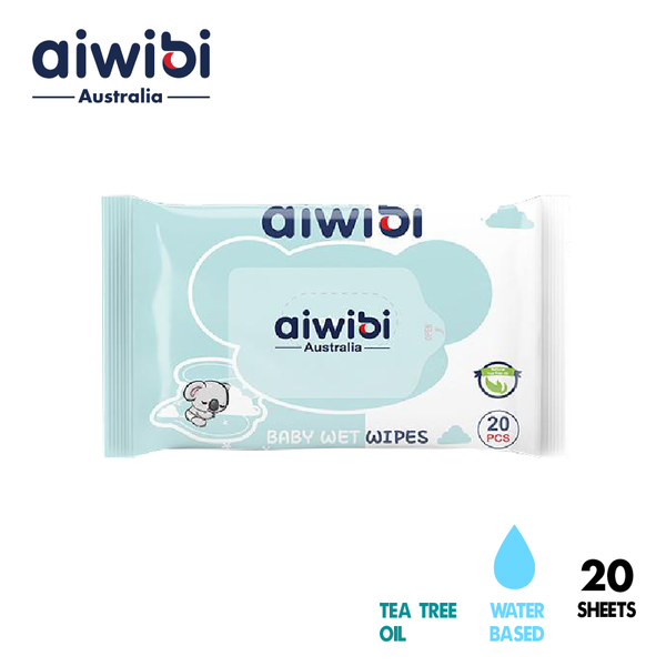 AIWIBI Water-based Wet Wipes (20pcs) - Tea Tree Oil
