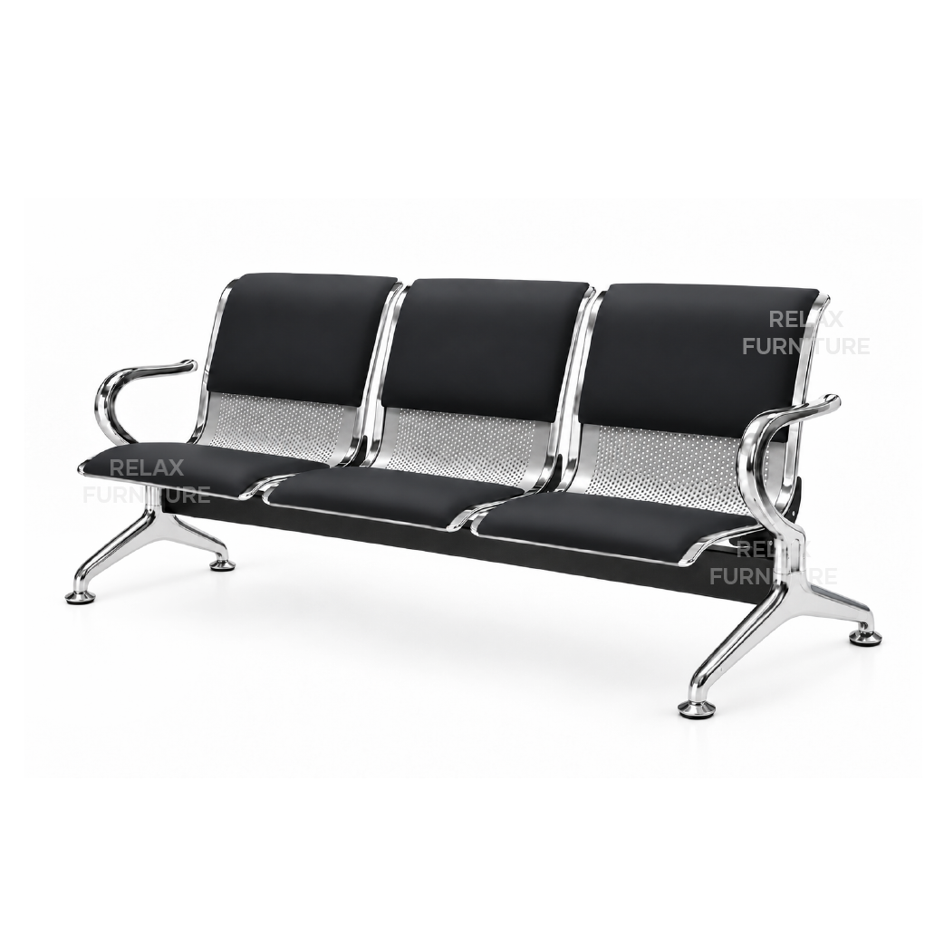Bench chair 3 seater - Steel