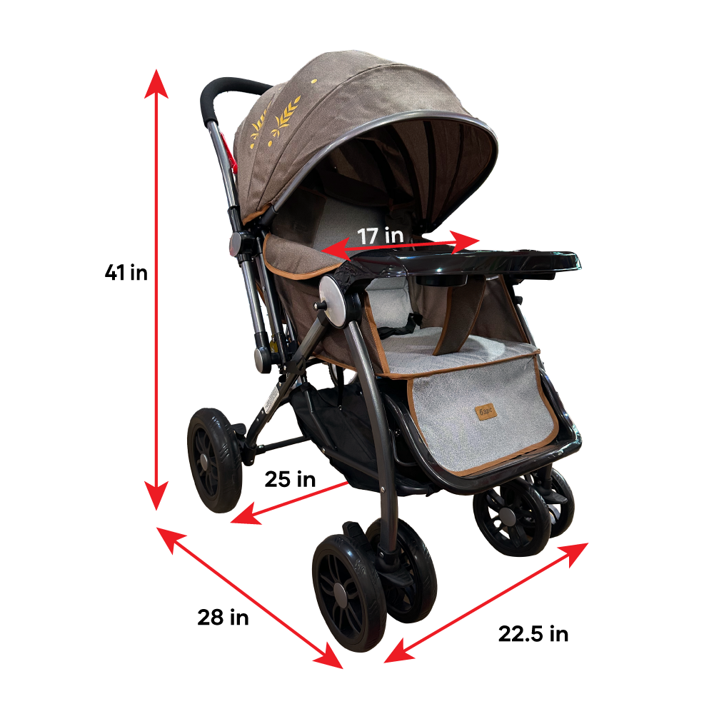 Double sided baby stroller