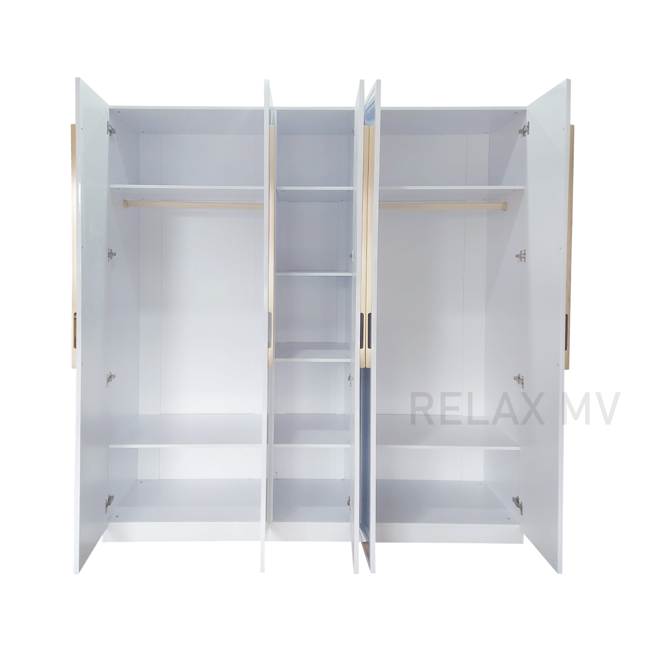 Glossy Fiber Paint Coated Storage Bedroom set (with Mirror)