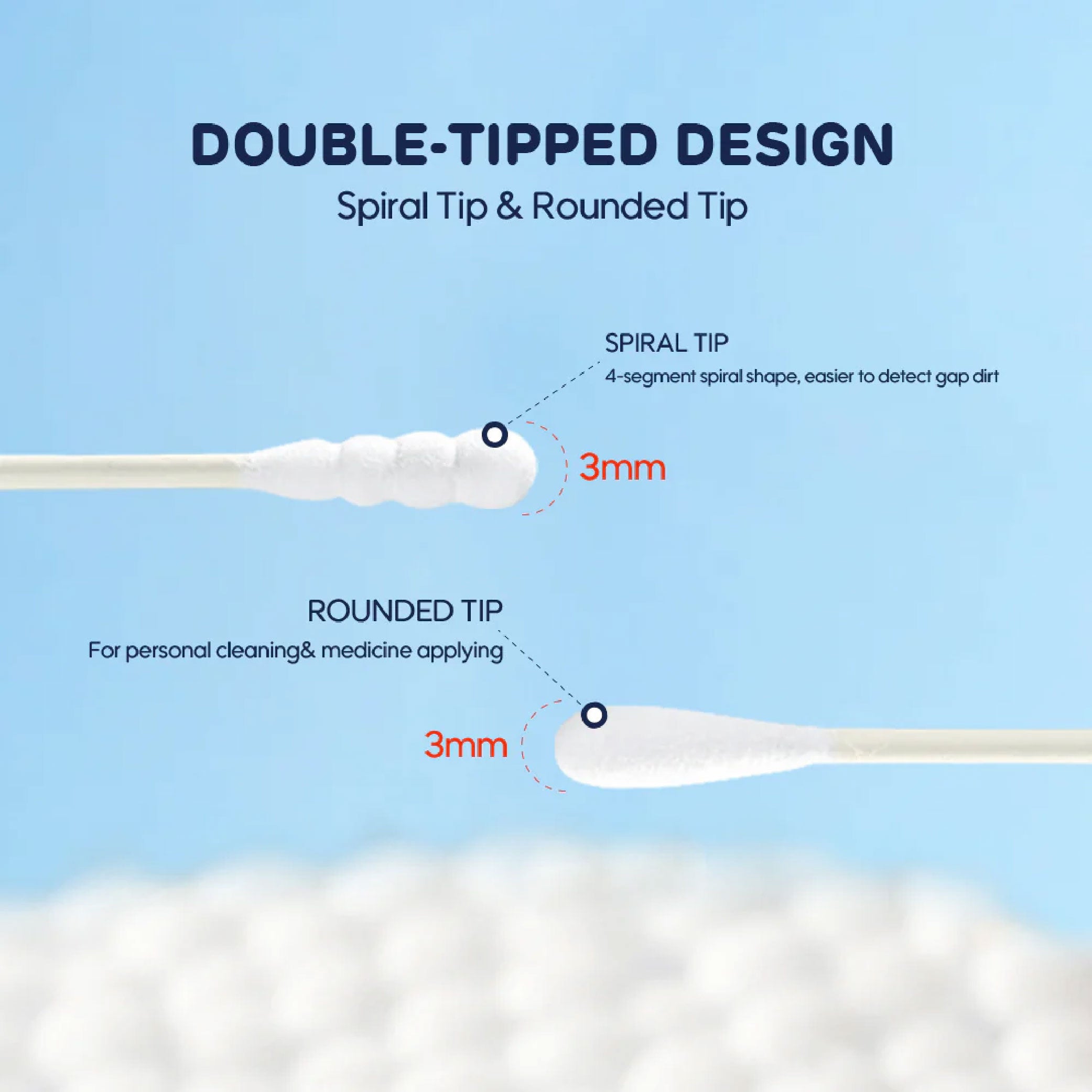 Aiwibi - Baby cotton swab - 200 buds