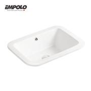 Semi recessed basin - Ceramic - Gloss white