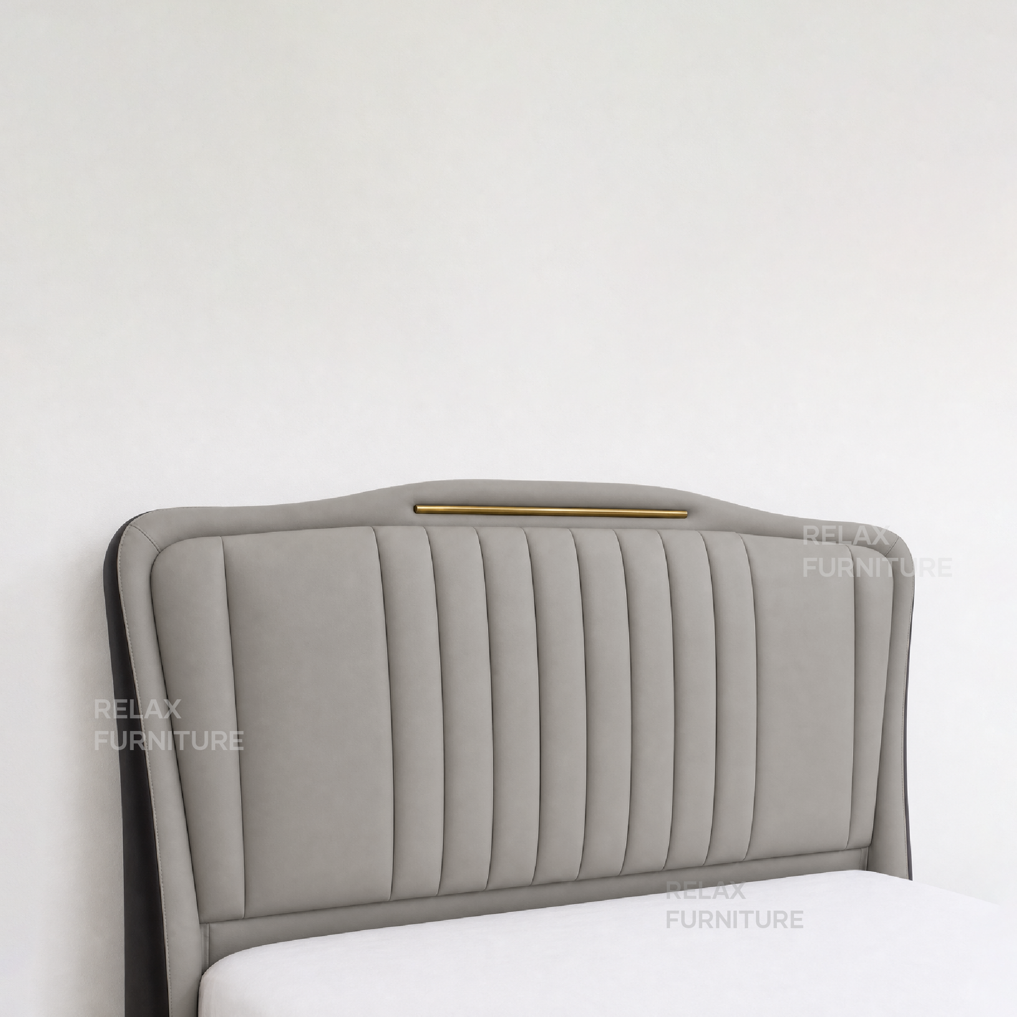 Leather Storage Bed with 2 Side Tables - Queen size