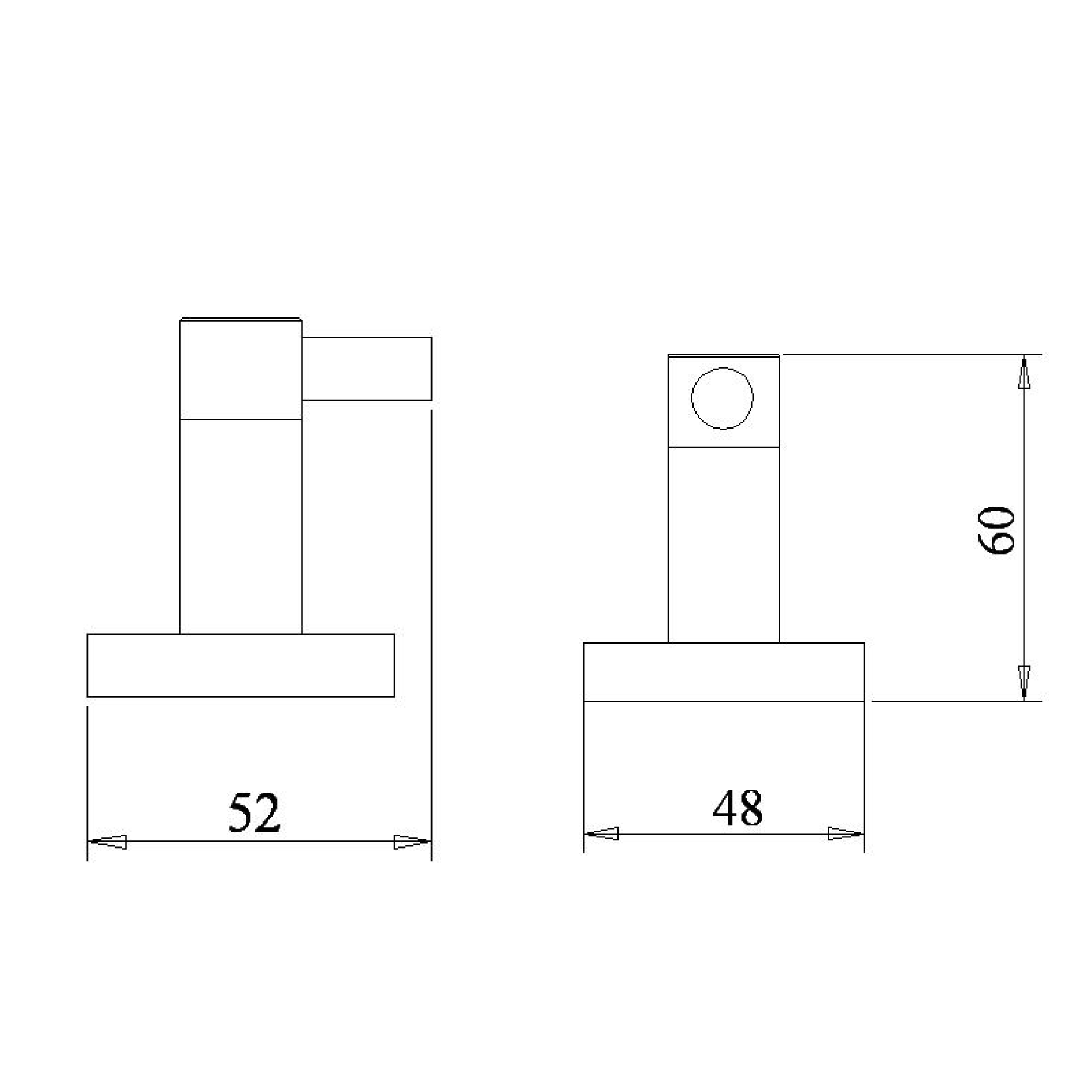 Single robe hook - SS