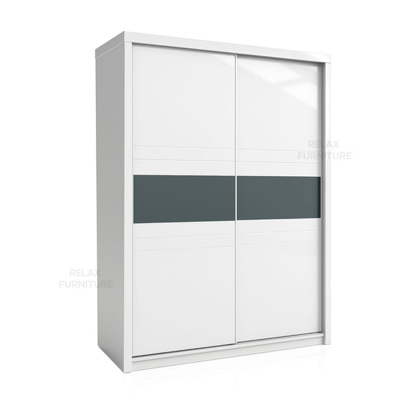 Glossy 2 Door sliding wardrobe (1.6m)