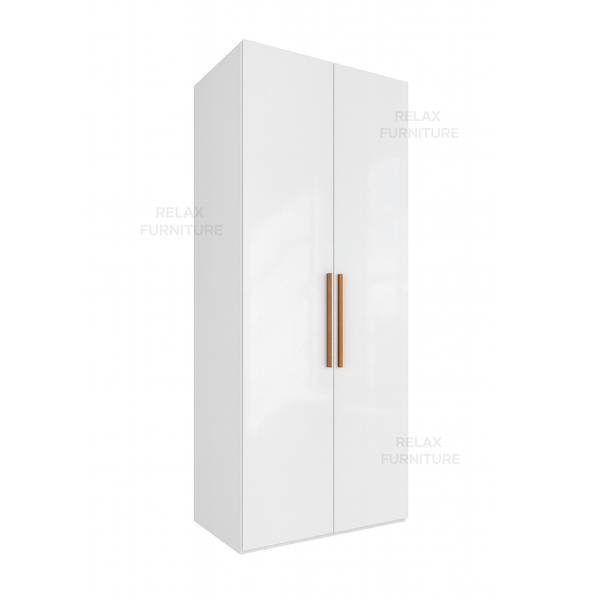 Glossy 2 Door wardrobe - White
