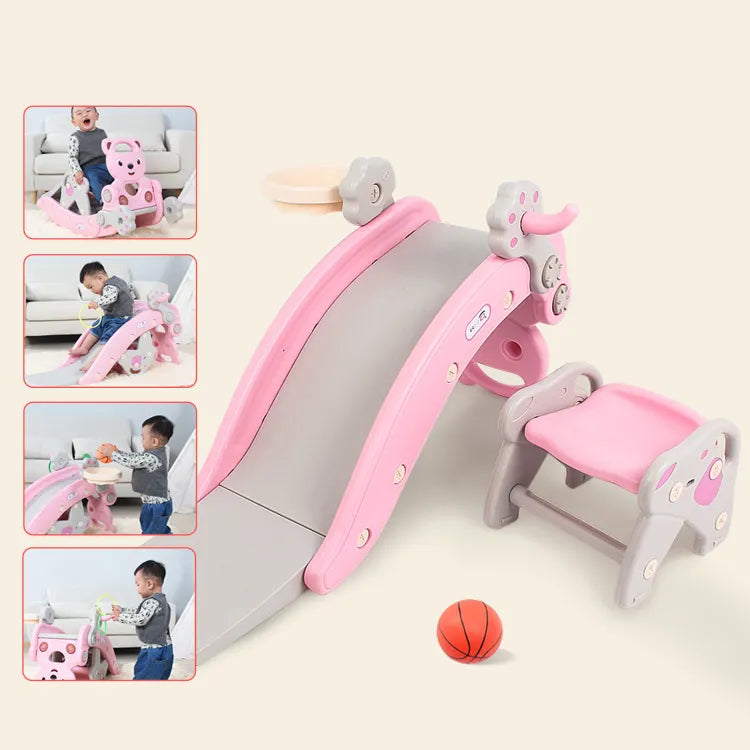 Convertible slide and rocker playset