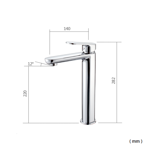 Tall basin tap - Brass -  Hot & cold