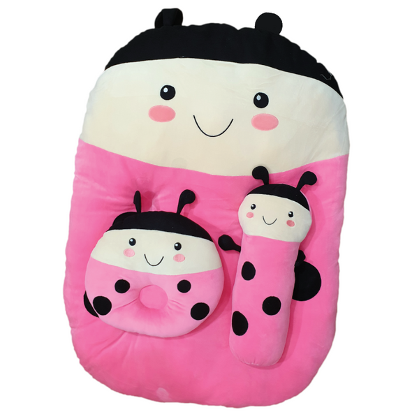 Ladybird shaped baby bedding set