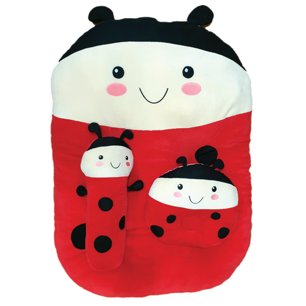 Ladybird shaped baby bedding set