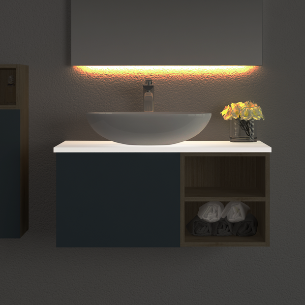 Artificial stone counter top - Matt white