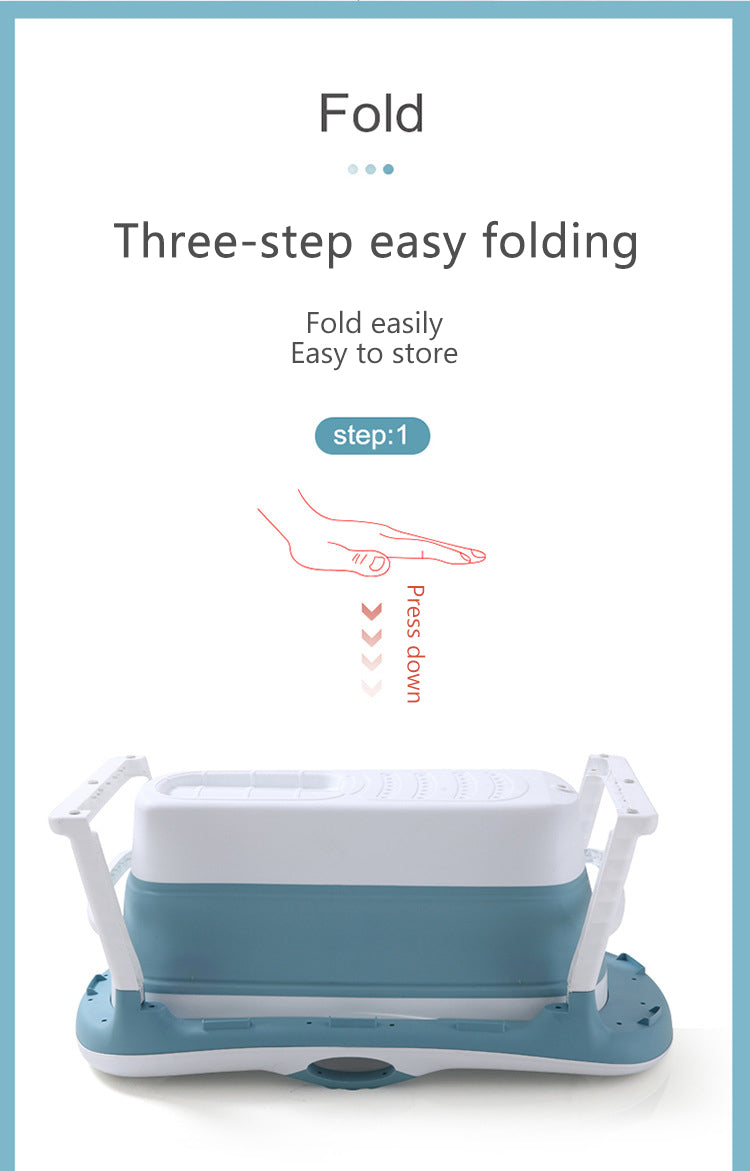 Folding bathtub