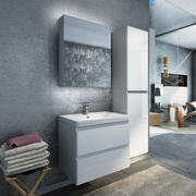 Artificial stone wash basin - Glossy white