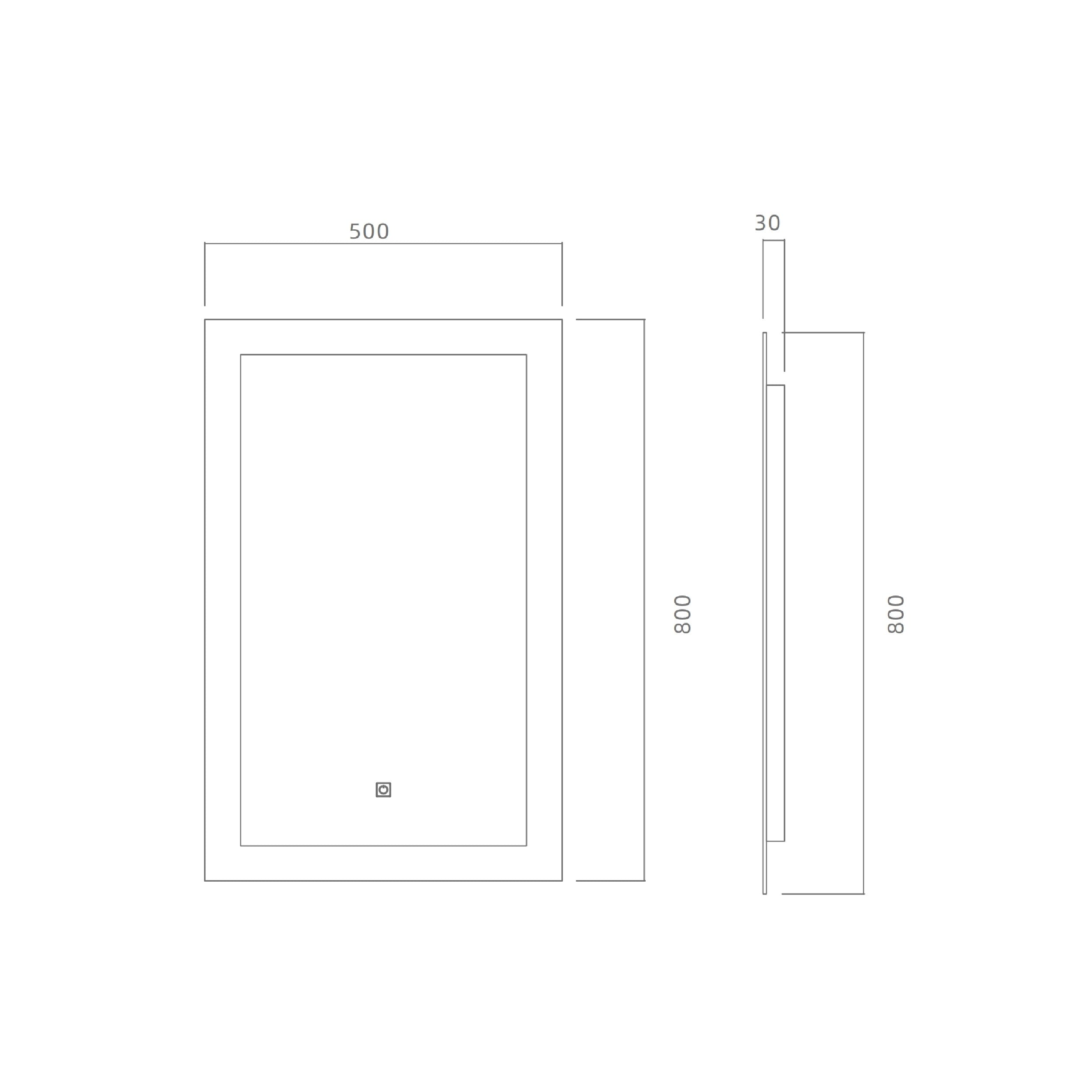 Mirror - with LED lights