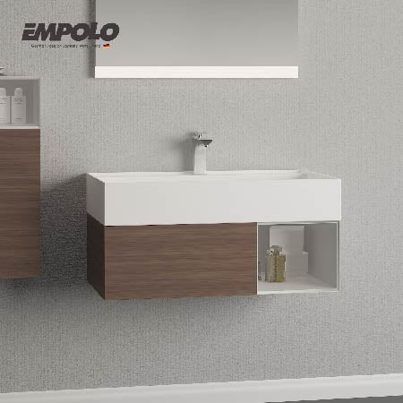 Artificial stone basin - Glossy white