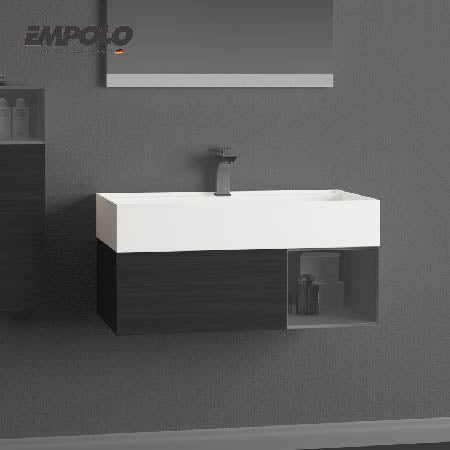 Artificial stone basin - Glossy white