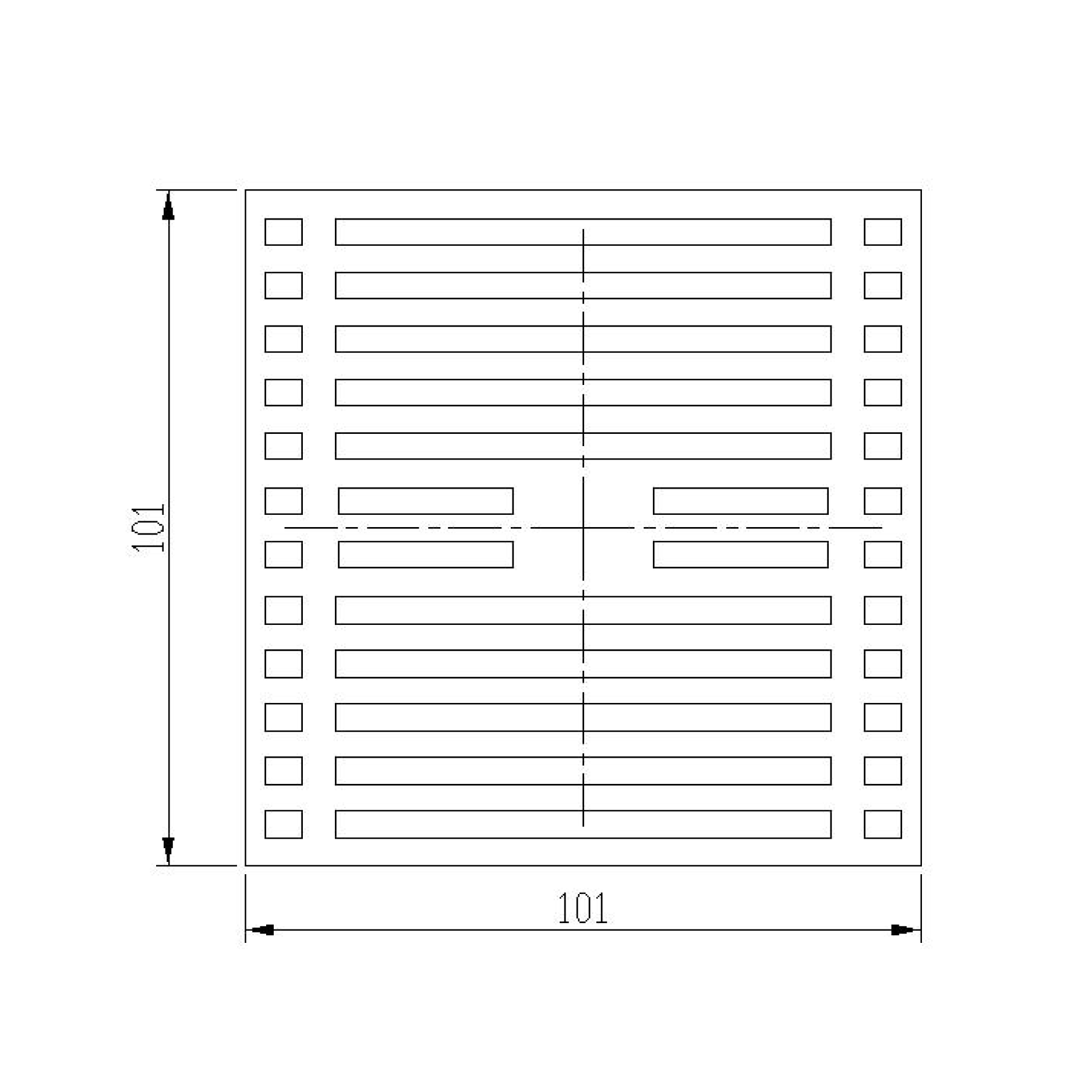 Floor drainer -100x100mm - brass