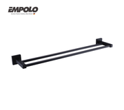 Double towel bar - Brass - Matte black