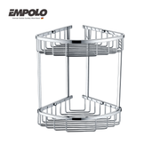 Corner double basket - Brass