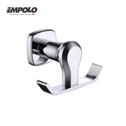 Double robe hook - Brass - Chrome