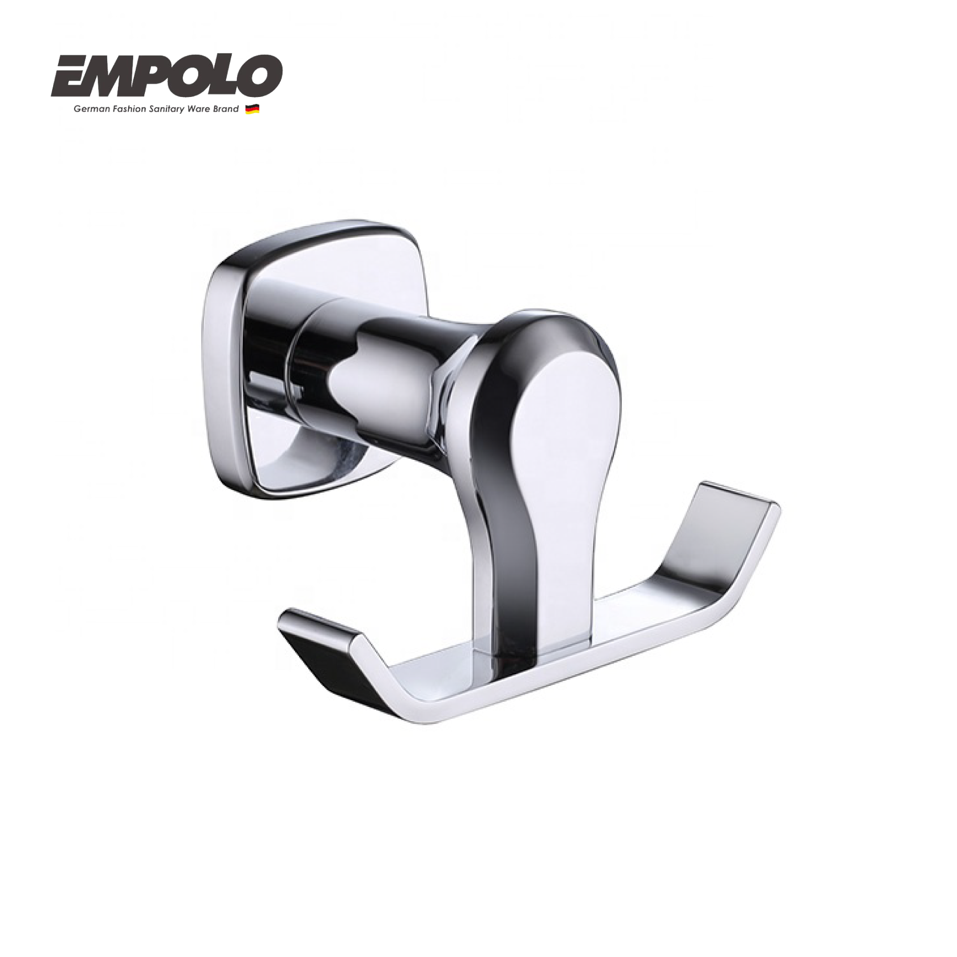Double robe hook - Brass - Chrome