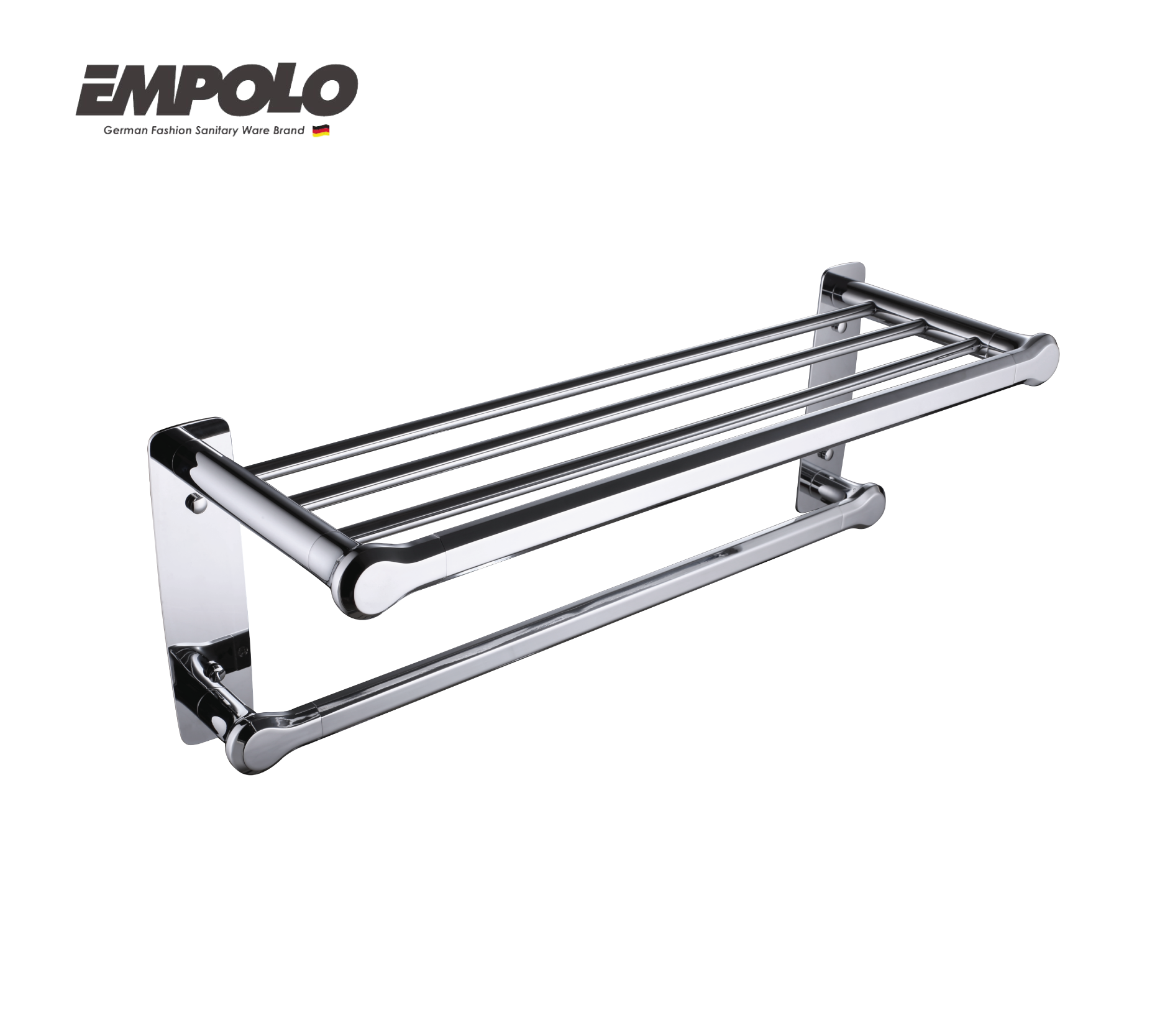 Double towel shelf - Brass