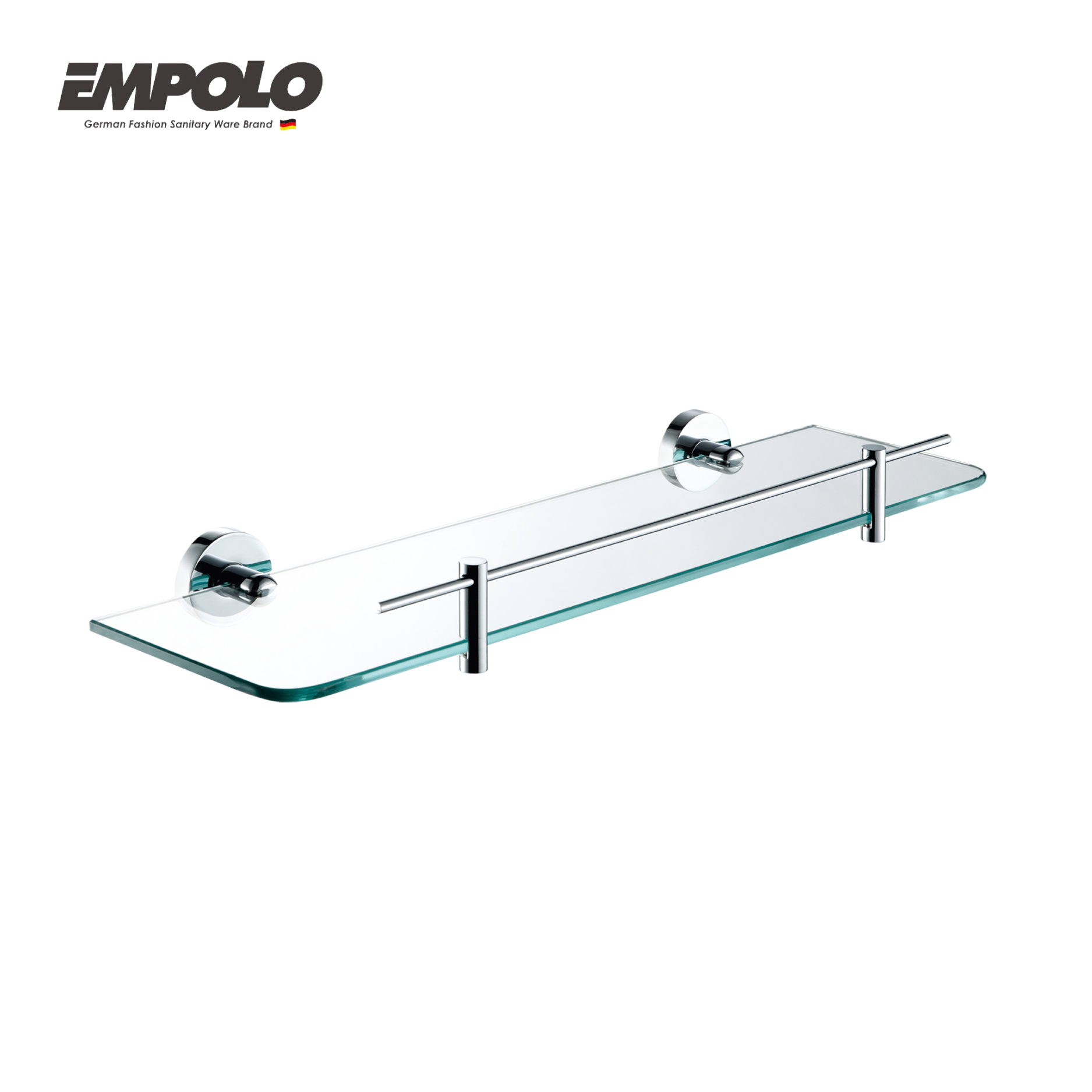 Glass shelf - SS & Brass