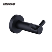 Double robe hook - Brass - Matte black