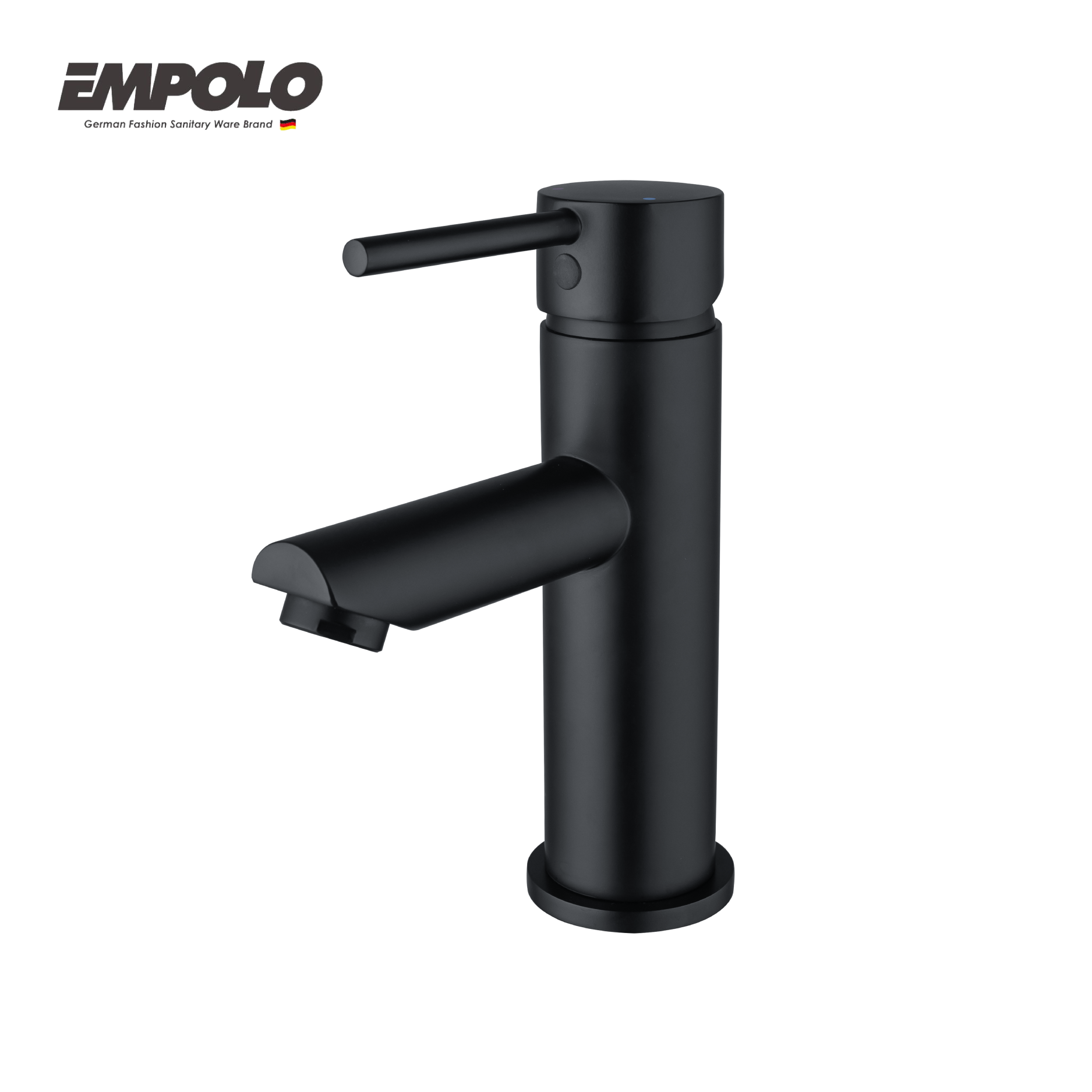 Basin tap - Brass - Matte black - Hot & cold