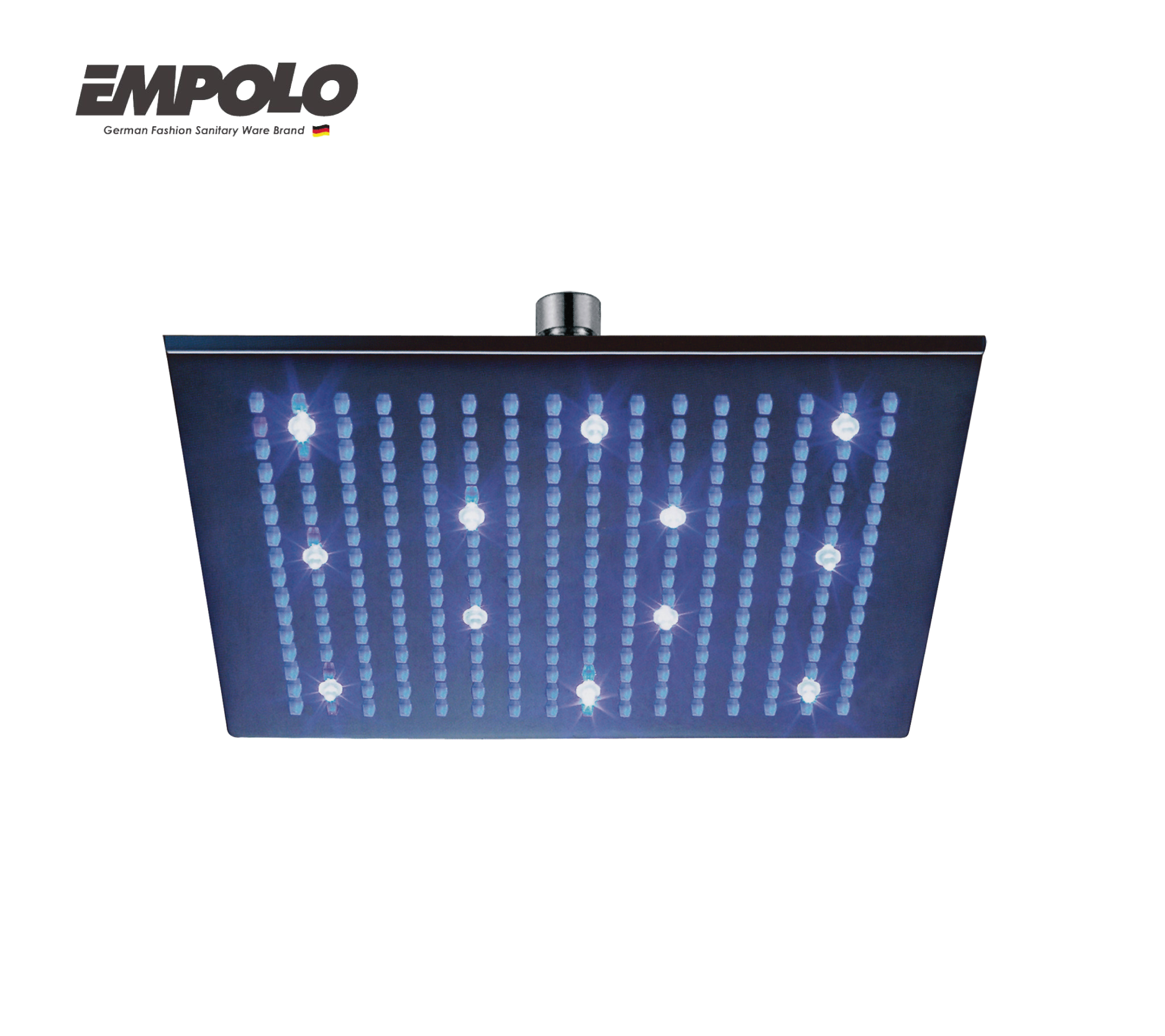 Shower head with LED - Brass - Chrome