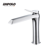 Tall basin tap - Brass -  Hot & cold
