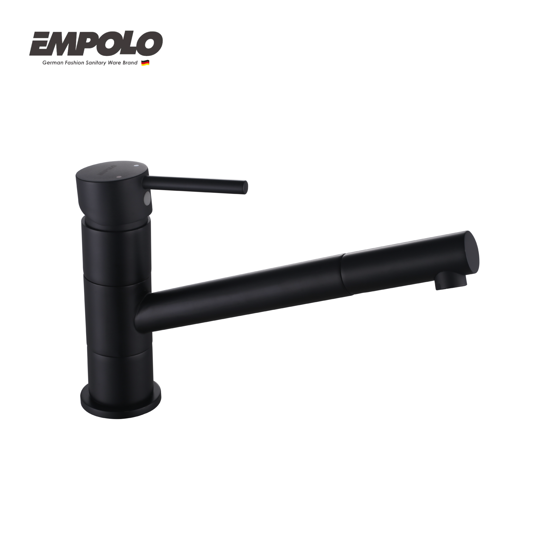 Kitchen tap - Brass - Matte black -  Hot & cold