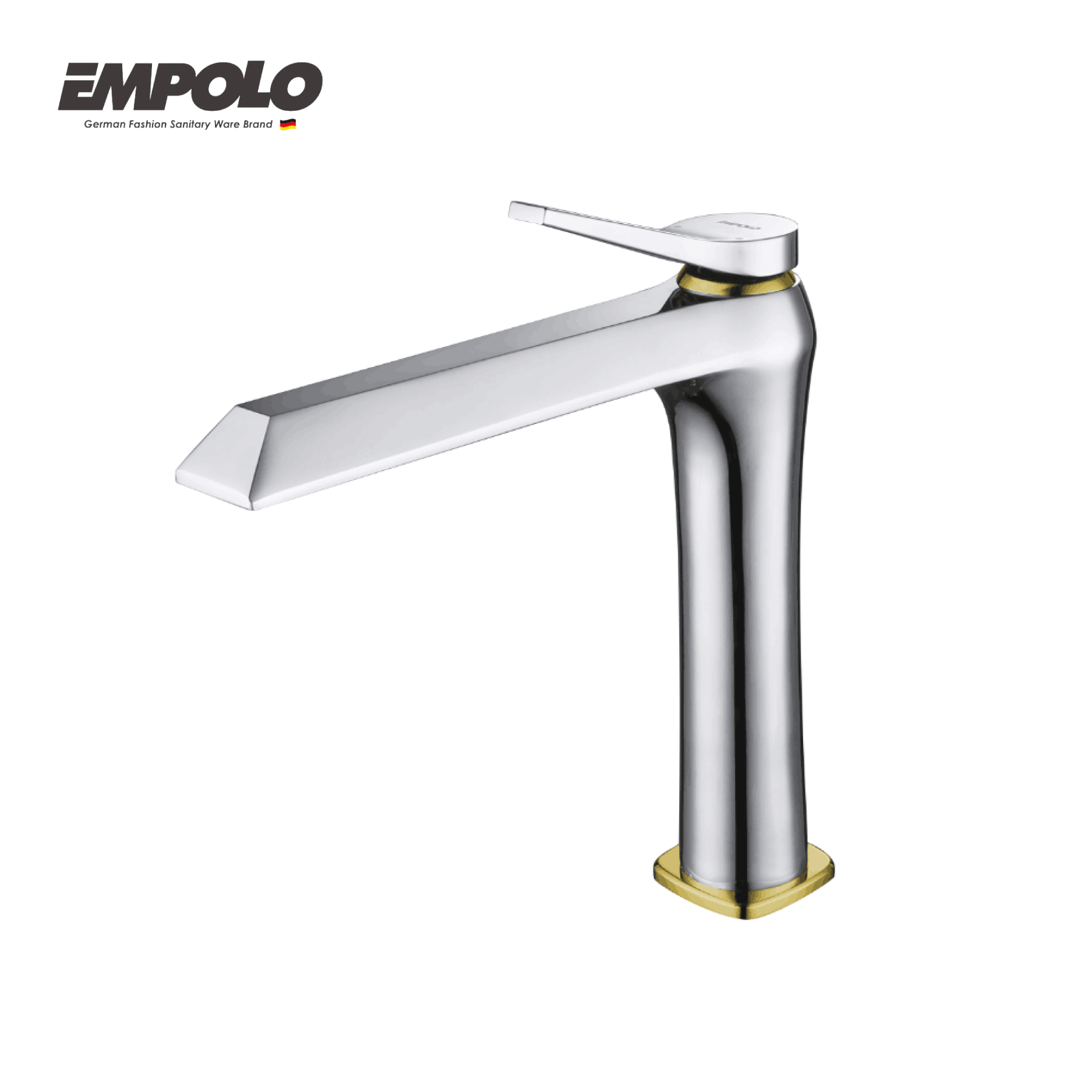 Tall basin tap - Brass -  Hot & cold