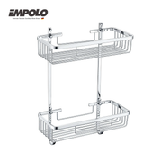 Double wall shelf basket - Brass