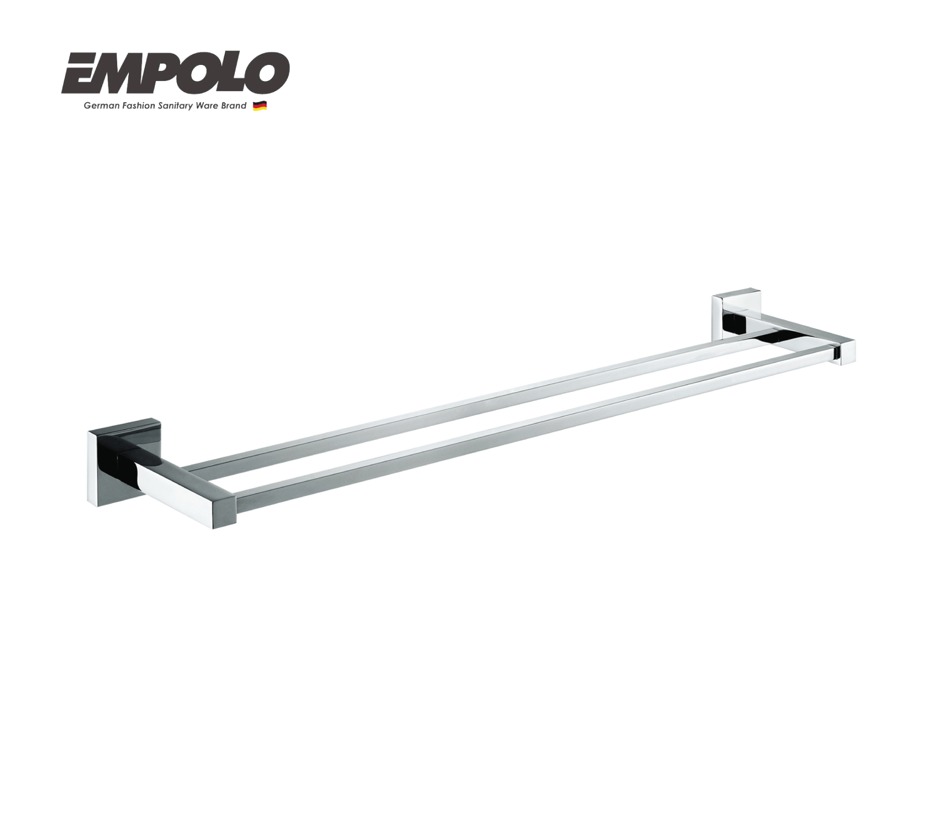 Double towel bar - Brass